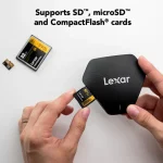 Lecteur de carte LEXAR 3-en-1 USB-C SD/microSD/CF UHS-II (LRW500URB) – Image 3