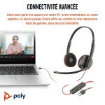 Micro-casque Poly Blackwire 3220 stéréo USB-C/A (8X228AA) – Image 2