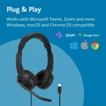Micro-casque Kensington H1000 USB-C professionnel (K83450WW) – Image 3