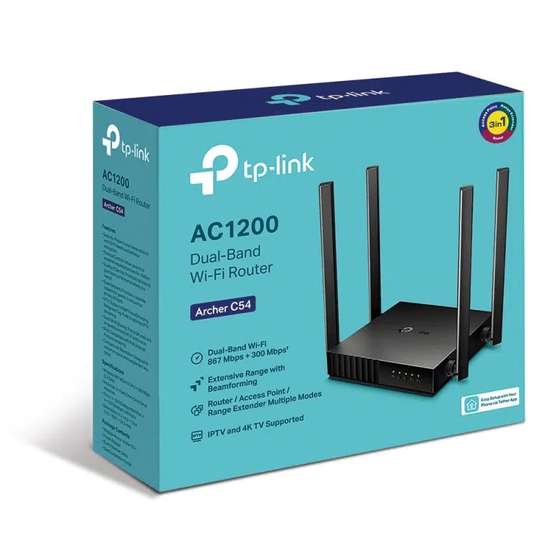 Routeur Tp-link sans fil Fast Ethernet Bi-bande (2.4GHz/5GHz) Noir (ARCHER C54) – Image 6