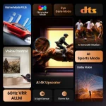 Smart TV Hisense 43″ UHD 4K VIDAA – Téléviseur connecté intelligent (HIS43A6Q) – Image 6