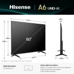 Smart TV Hisense 50 pouces UHD 4K VIDAA (HIS50A6Q) – Image 3