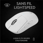 Souris Gaming LOGITECH G PRO X SUPERLIGHT 2 – Sans fil Blanc (910-006639) – Image 7