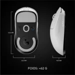 Souris Gaming LOGITECH G PRO X SUPERLIGHT 2 – Sans fil Blanc (910-006639) – Image 9