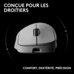 Souris Gaming LOGITECH PRO X SUPERLIGHT 2 DEX – Sans fil Blanc (910-007366) – Image 6