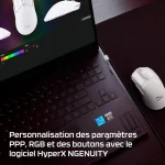 Souris Gaming Sans Fil HyperX Pulsefire Haste 2 Mini Blanche (7D389AA) – Image 10