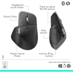 Souris Logitech MX Master 4 sans fil Bluetooth Graphite (910-007562) – Image 8