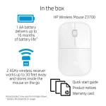 Souris Sans Fil Hp Z3700 – Blanche – V0L80AA – Image 2