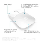 Souris Sans Fil Hp Z3700 – Blanche – V0L80AA – Image 4