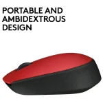 Souris sans fil Logitech M171 Rouge – Souris Wireless 2.4 GHz (910-004641) – Image 3