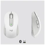 Souris sans fil Logitech M650 Blanc – Bluetooth ergonomique (910-006255) – Image 2