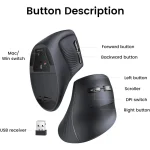 Souris Ugreen verticale Wireless MU008 Noir (25444) – Image 5