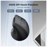 Souris Verticale Sans Fil M571 Ergonomique Noire (55916) – Image 6
