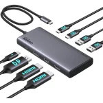 Station d’accueil Ugreen USB-C 8-en-1 HDMI + DP (35625)