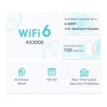 Point d’accès Tp-link Système Mesh WiFi 6 Deco X50 AX3000 (DECOX50_2-PACK) – Image 5
