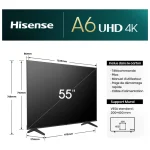 Téléviseur Hisense Smart TV UHD 4K 55″ (HIS55A6N) – Image 6
