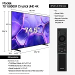 TV Samsung Smart 4K UHD Série 8 75″ Android (UA75U8000FUXMV) – Image 5