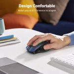 Ugreen 15064 Souris Sans Fil Design Ergonomique 2.4 GHZ 15M Bleu – Image 2