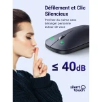 Ugreen 90372 Souris Sans Fil 2.4Ghz 10M GRIS Noir – Image 2