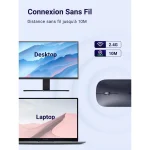 Ugreen 90372 Souris Sans Fil 2.4Ghz 10M GRIS Noir – Image 5