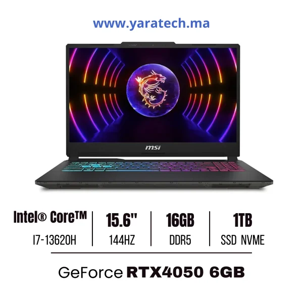 MSI Cyborg 15 A13VE i7 13620H 16GB 1TB SSD RTX 4050 6G — vue 1