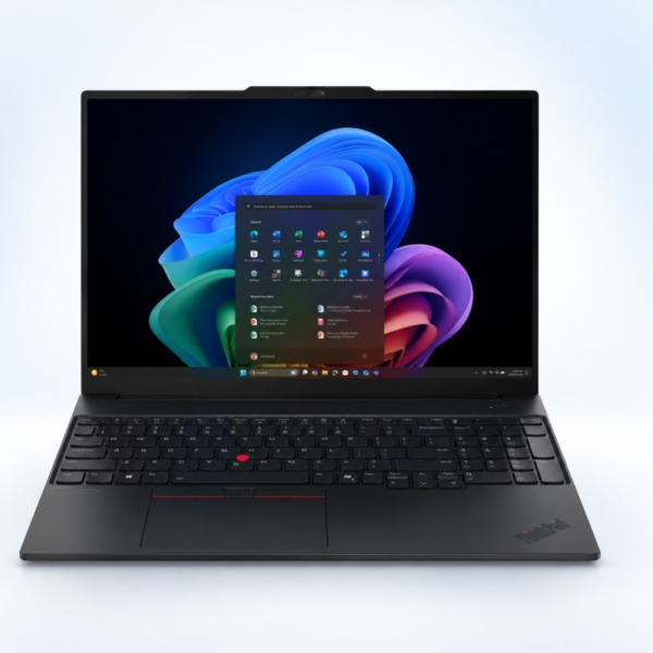 Ordinateur portable Lenovo ThinkPad E16 Gen 4, vue avec écran ouvert