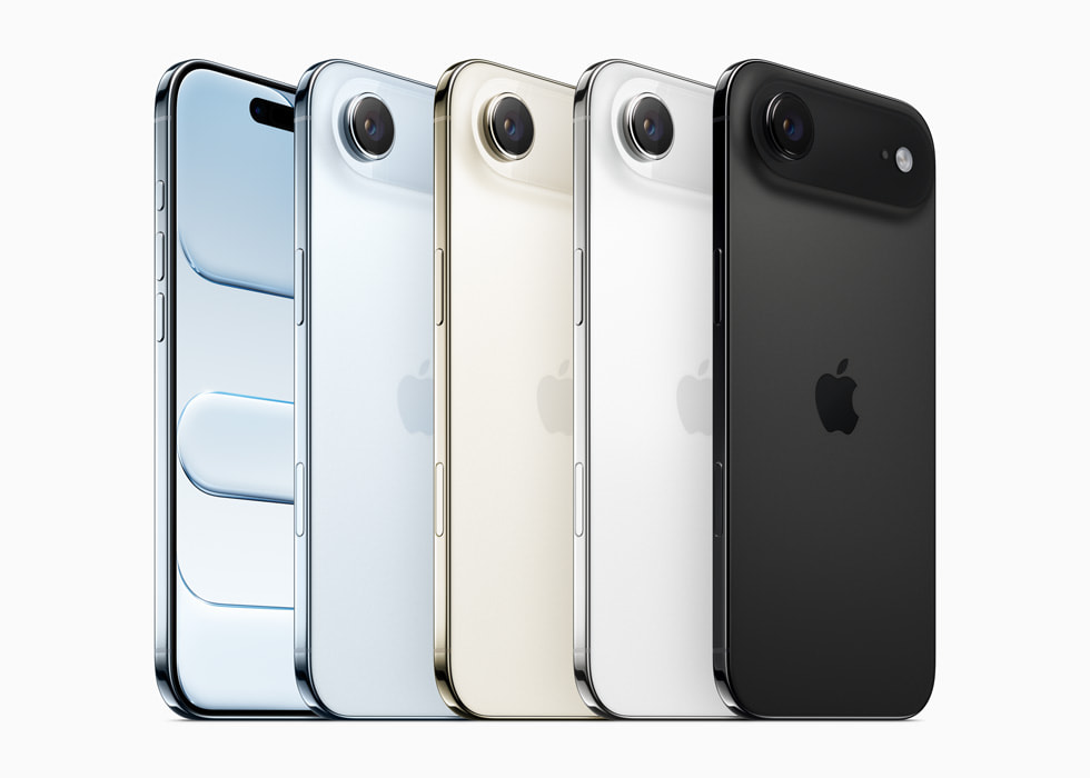 iPhone Air — gamme de couleurs iPhone Air — vue d’ensemble des couleurs ; disponibilité selon les options de la fiche